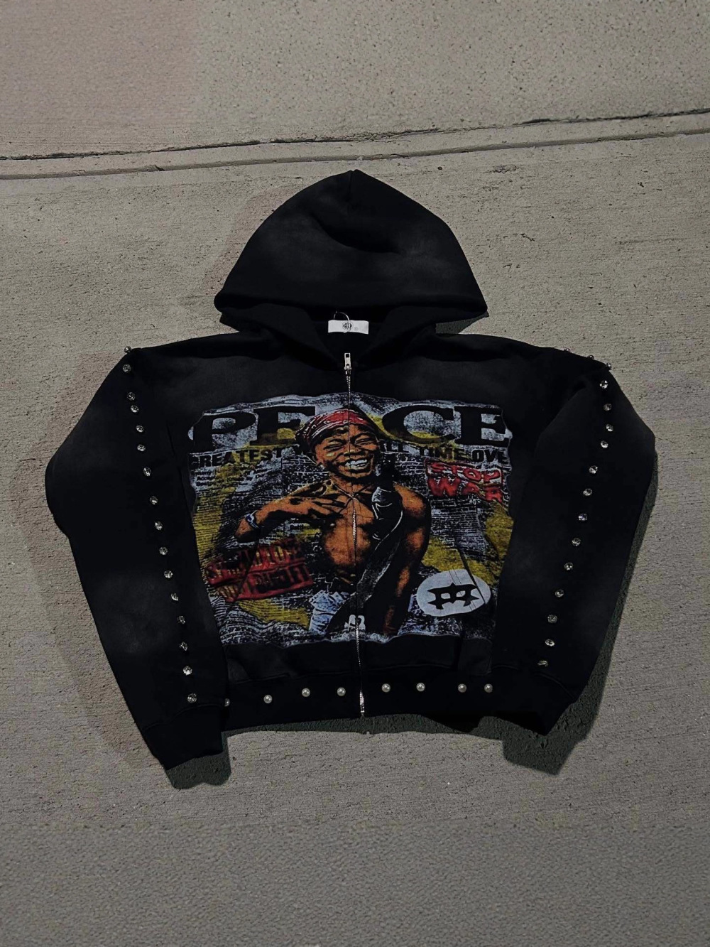 Street Fashion Zip Up Hoodie - Bluza z kapturem 2026 nowa amerykańska