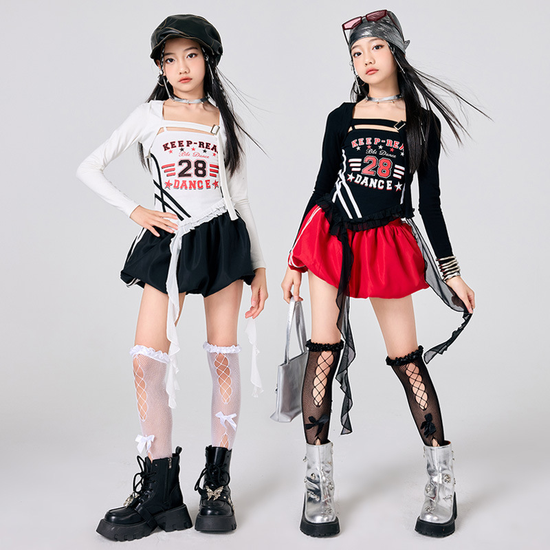 Street Fashion Outfit Girl - Nowe stroje sceniczne dla dziewcząt K-Pop
