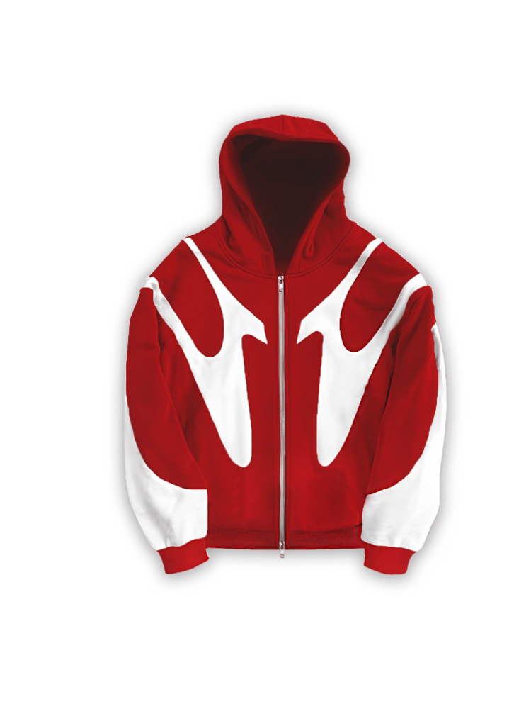 Street Fashion Zip Up Hoodie - Bluza z kapturem w stylu Y2K