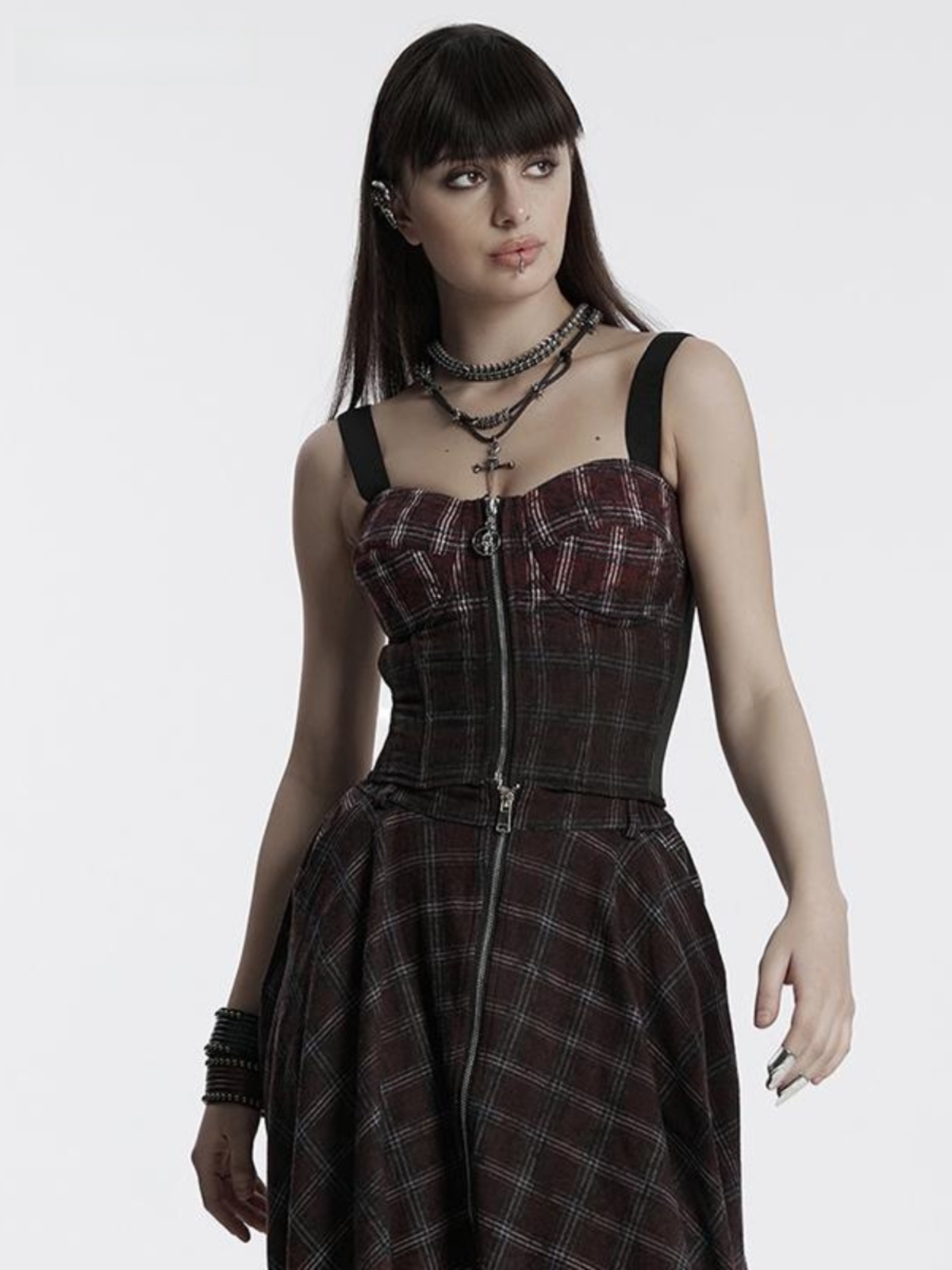 Street Fashion Co - Seksowny krótki bezrękawnik w stylu punkowym