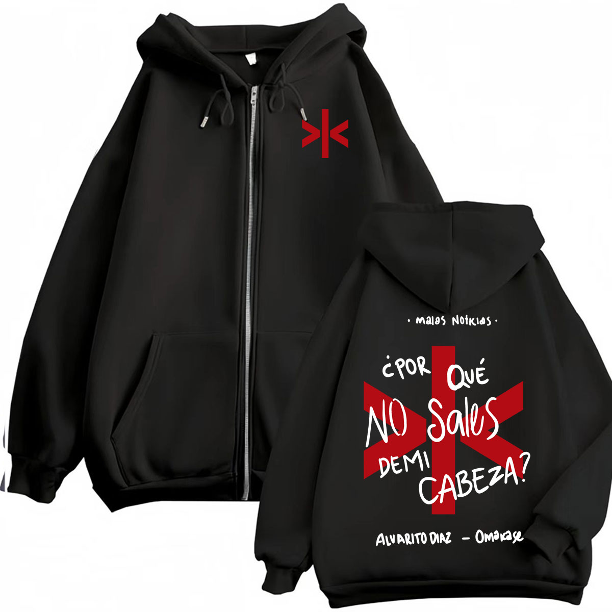 Street Fashion Zip Up Hoodie - Bluzy z kapturem Alvaro Diaz Omakase