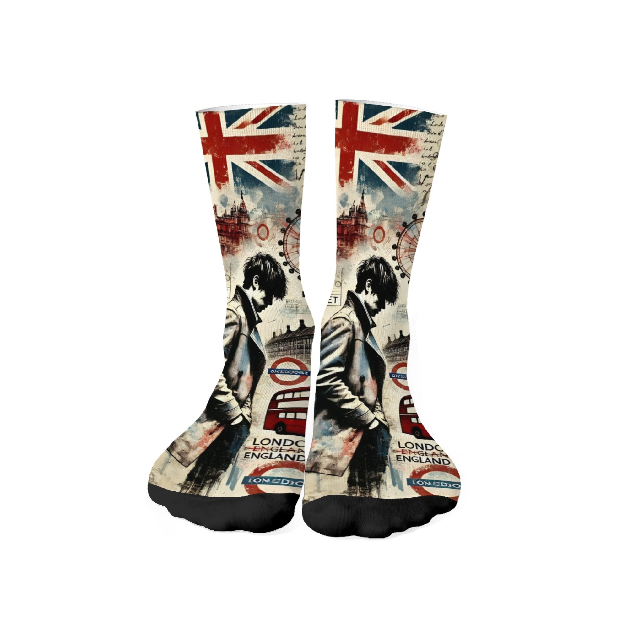 Street Fashion In London - Męskie skarpety do połowy łydki z