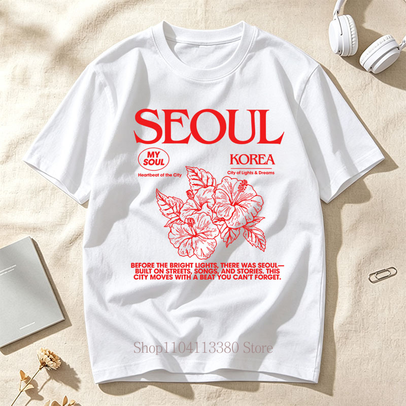Street Fashion Seoul - Koszulki damskie w koreańskim stylu z