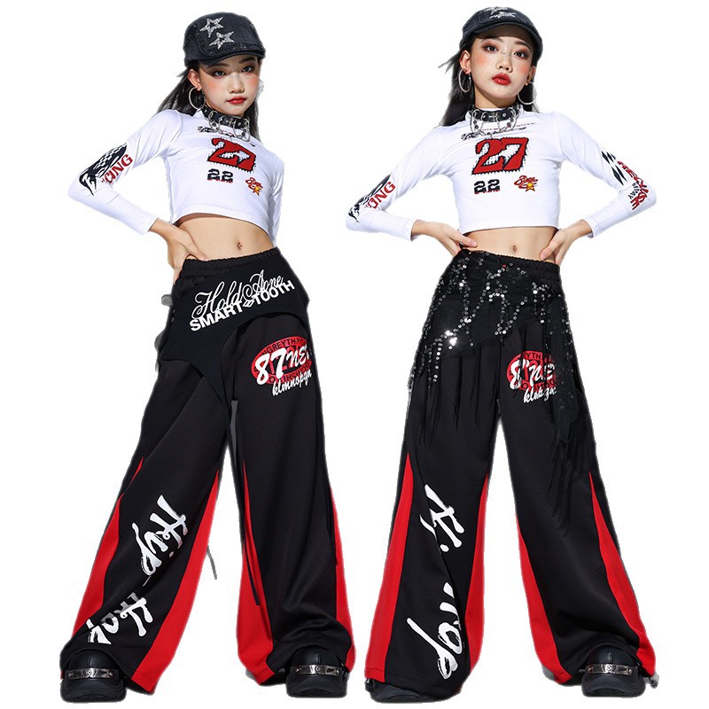 Street Fashion Outfit Girl - Ubrania do jazzu dla dziewcząt 2025,
