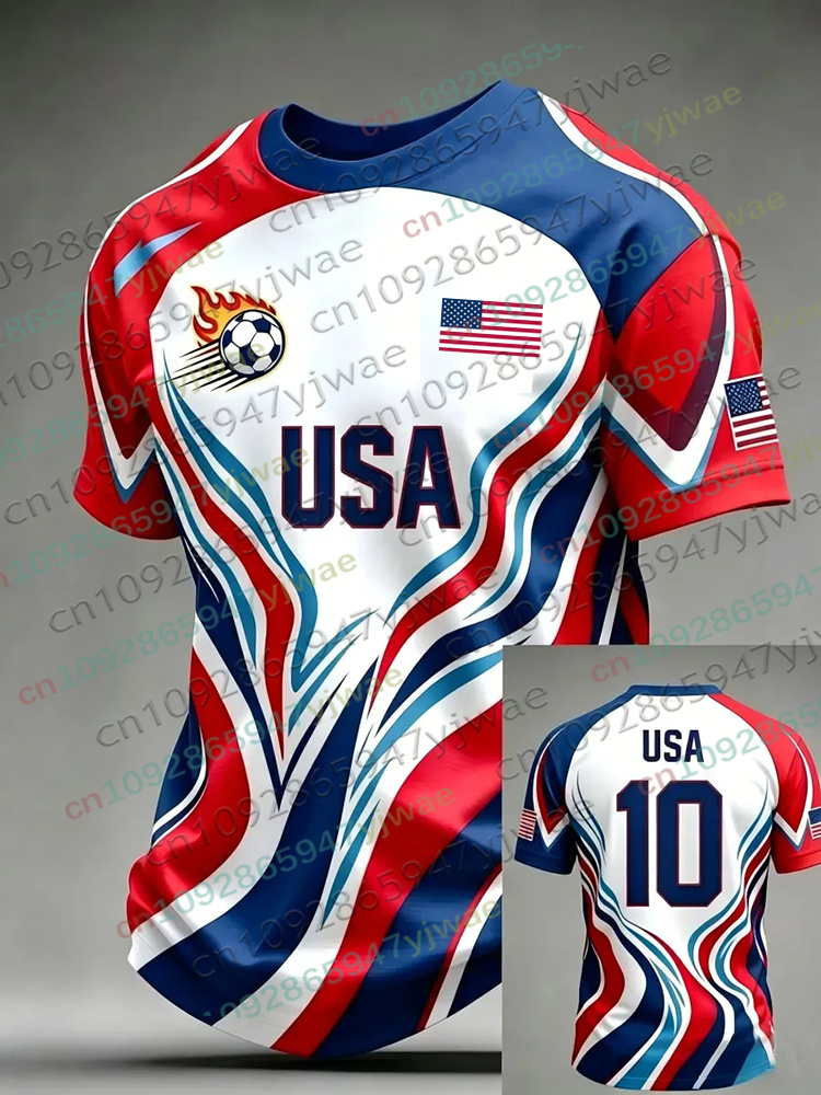 Street Fashion Usa - Koszulka piłkarska USA 2026 dla mężczyzn,