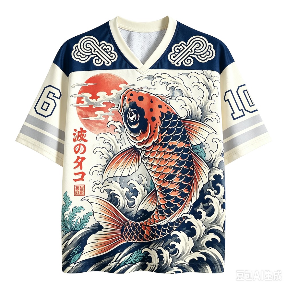 Japońskie ryby koi, fale, spor – Street Fashion In Japanese recenzja i cena