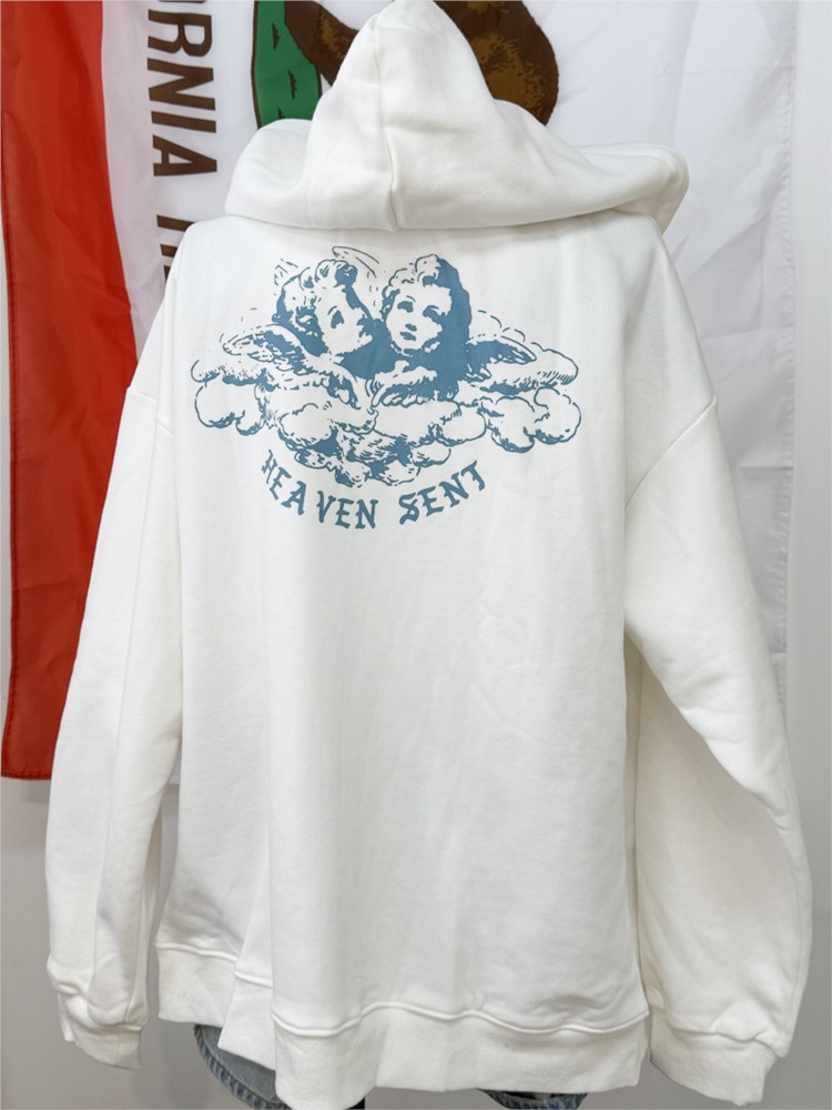 Białe bluzy z kapturem na zame – Street Fashion Zip Up Hoodie recenzja i cena