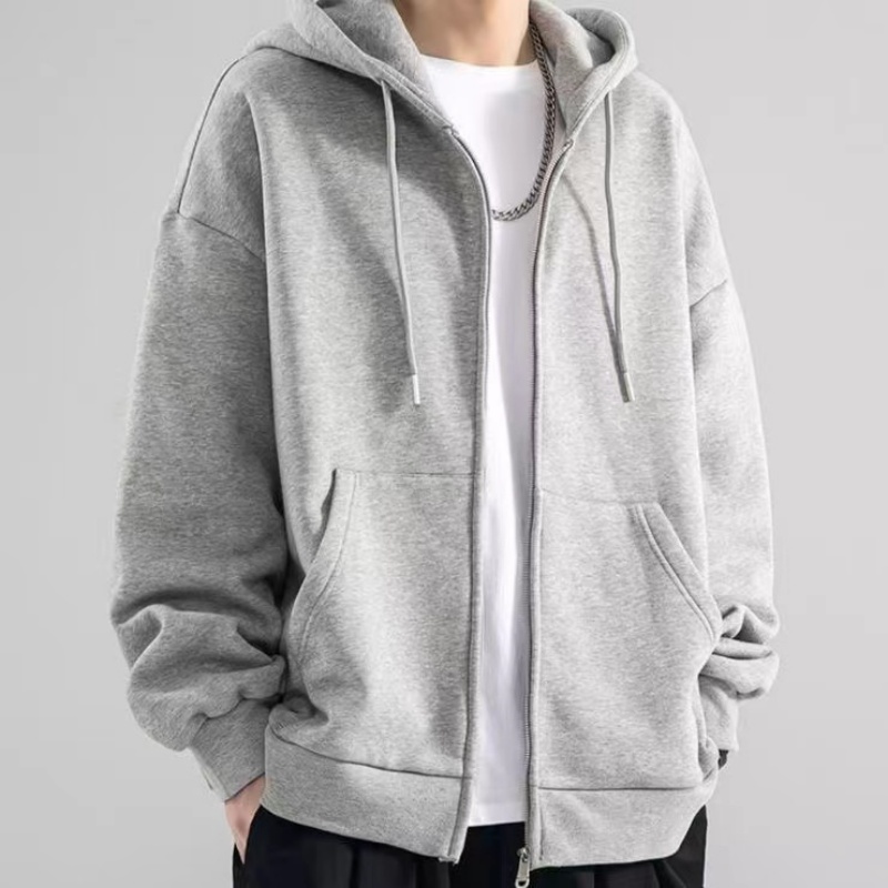 Modna Czarno-Szaro-Niebieska B – Street Fashion Zip Up Hoodie recenzja i cena