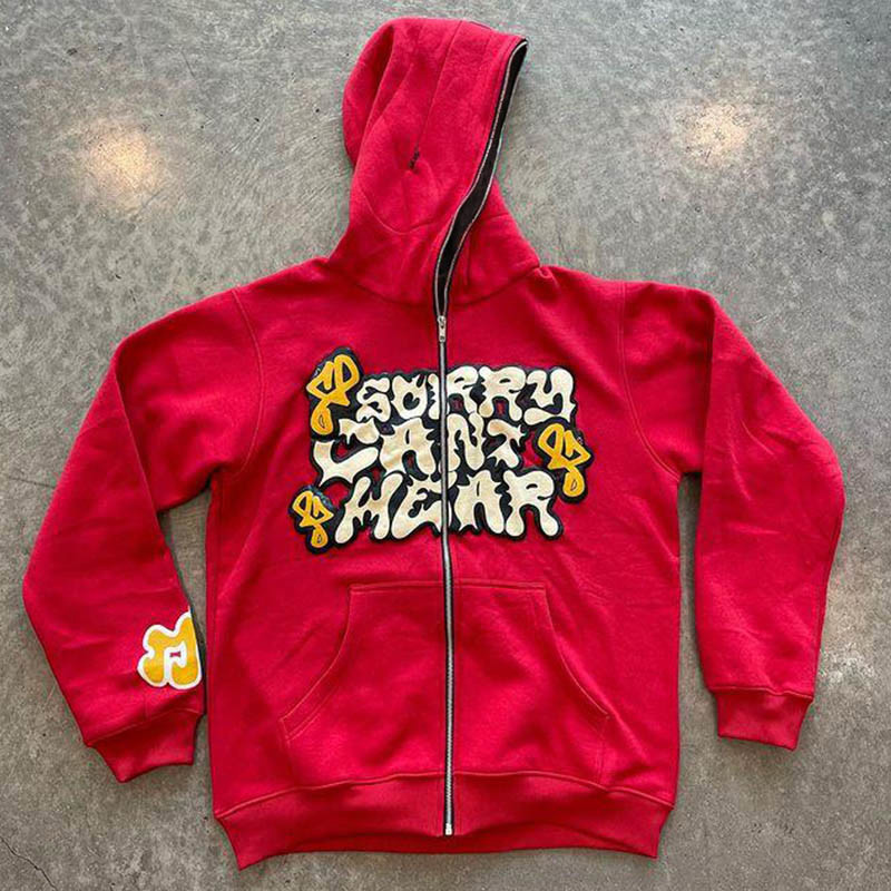American Retro Star and Letter – Street Fashion Zip Up Hoodie recenzja i cena