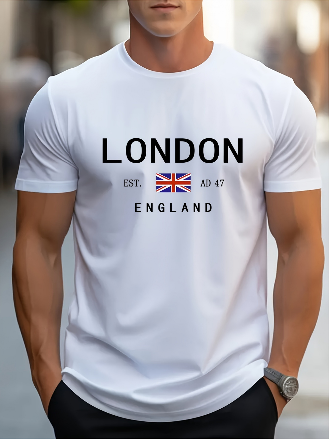 Londyn ANGLIA Nadruk Męska Dam – Street Fashion In London recenzja i cena