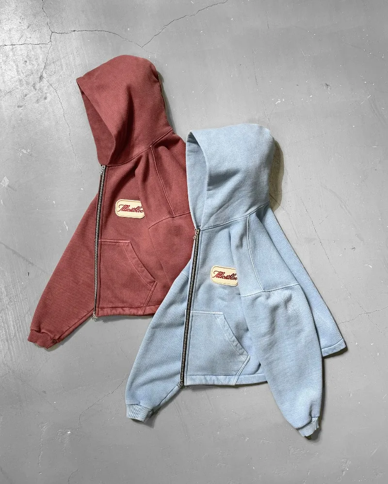 Moda Y2K Nowa Naszywka z Hafte – Street Fashion Zip Up Hoodie recenzja i cena