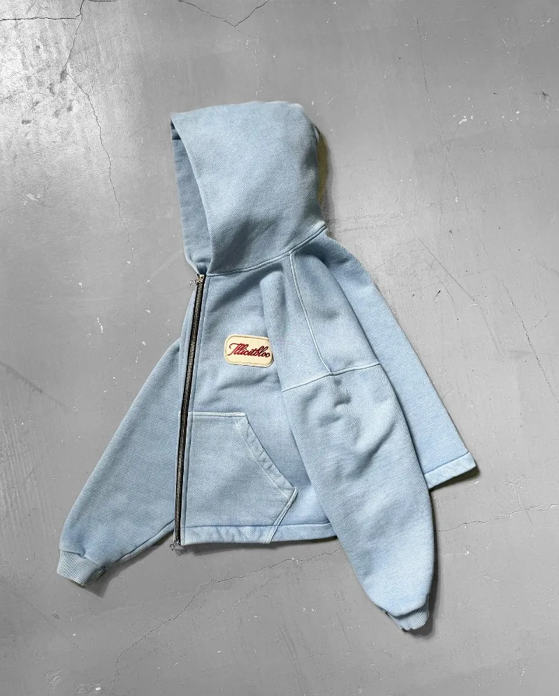 Moda Y2K Nowa Naszywka z Hafte – Street Fashion Zip Up Hoodie recenzja i cena