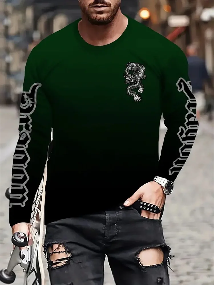 Prosty nadruk Longteng, jesien – Street Fashion Men recenzja i cena
