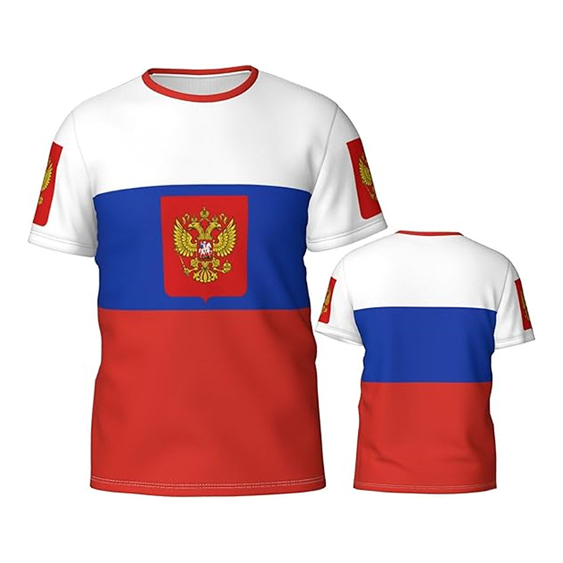 Koszulka z nadrukiem 3D z flag – Street Fashion Russia recenzja i cena