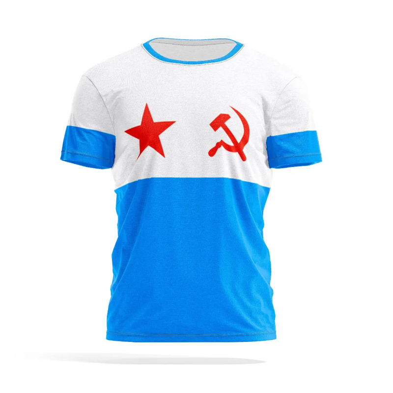 Koszulka z nadrukiem 3D z flag – Street Fashion Russia recenzja i cena